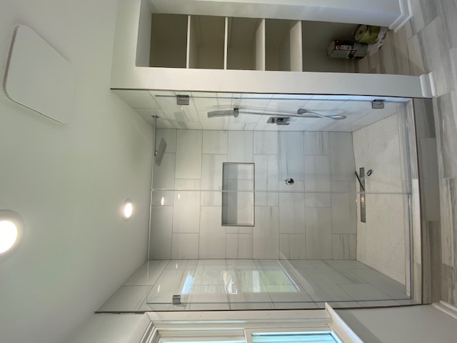Bathroom remodel: Shower, tile, doors, floor, paint